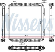 672930 Chladič, chlazení motoru NISSENS