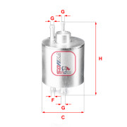 S 1834 B Palivový filtr SOFIMA