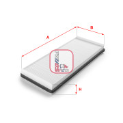 S 3155 C Filtr, vzduch v interiéru SOFIMA