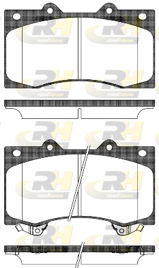 21506.02 Sada brzdových destiček, kotoučová brzda ROADHOUSE