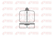 0118.10 Sada brzdových destiček, kotoučová brzda REMSA