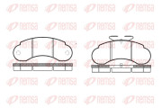 0142.00 Sada brzdových destiček, kotoučová brzda REMSA