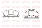 0142.10 Sada brzdových destiček, kotoučová brzda REMSA