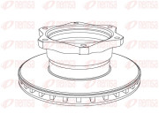 NCA1058.20 Brzdový kotouč Heavy Duty Brake Disc REMSA