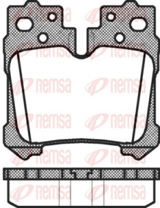 1321.00 Sada brzdových destiček, kotoučová brzda REMSA