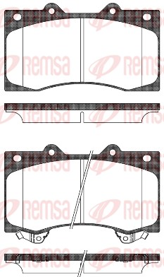 1506.02 Sada brzdových destiček, kotoučová brzda REMSA