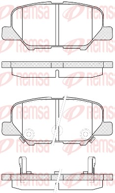 1536.02 Sada brzdových destiček, kotoučová brzda REMSA