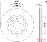 DI-0626C Brzdový kotouč JAPANPARTS