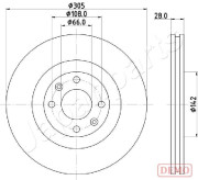 DI-0631C Brzdový kotouč JAPANPARTS