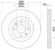 DI-0631 Brzdový kotouč JAPANPARTS