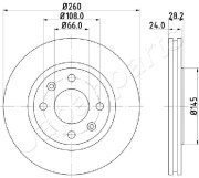 DI-0632 Brzdový kotouč JAPANPARTS