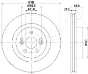 DI-0701 Brzdový kotouč JAPANPARTS