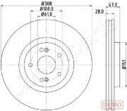 DI-0703C Brzdový kotouč JAPANPARTS