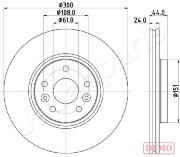 DI-0706C Brzdový kotouč JAPANPARTS