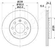 DI-0904 Brzdový kotouč JAPANPARTS