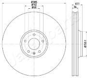 DI-0928 Brzdový kotouč JAPANPARTS