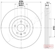 DI-0929C Brzdový kotouč JAPANPARTS