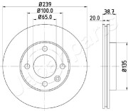 DI-0939 Brzdový kotouč JAPANPARTS