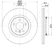 DP-0104 Brzdový kotouč JAPANPARTS