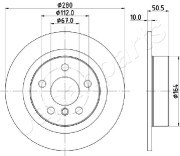 DP-0105 Brzdový kotouč JAPANPARTS