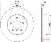 DP-0108C Brzdový kotouč JAPANPARTS