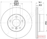 DP-0136C Brzdový kotouč JAPANPARTS