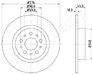 DP-0203 Brzdový kotouč JAPANPARTS