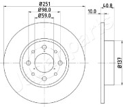 DP-0210 Brzdový kotouč JAPANPARTS