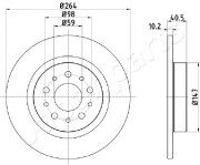 DP-0212 Brzdový kotouč JAPANPARTS