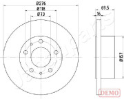 DP-0223C Brzdový kotouč JAPANPARTS