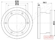 DP-0224C Brzdový kotouč JAPANPARTS