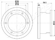 DP-0224 Brzdový kotouč JAPANPARTS