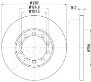 DP-0314 Brzdový kotouč JAPANPARTS