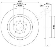 DP-0322 Brzdový kotouč JAPANPARTS