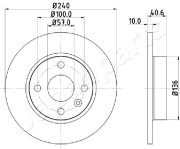 DP-0405 Brzdový kotouč JAPANPARTS