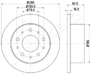 DP-0611 Brzdový kotouč JAPANPARTS