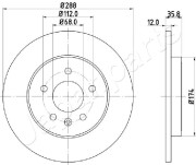 DP-0908 Brzdový kotouč JAPANPARTS