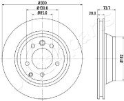 DP-0918 Brzdový kotouč JAPANPARTS