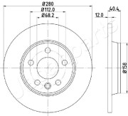 DP-0926 Brzdový kotouč JAPANPARTS