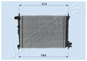 RDA053066 Chladič, chlazení motoru JAPANPARTS