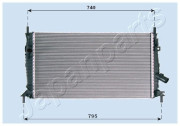 RDA053081 Chladič, chlazení motoru JAPANPARTS