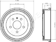 TA-0413 Brzdový buben JAPANPARTS