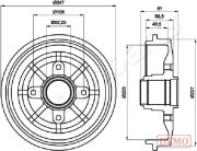 TA-0609C Brzdový buben JAPANPARTS