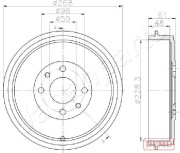 TA-0613C Brzdový buben JAPANPARTS