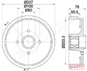 TA-0700C Brzdový buben JAPANPARTS