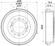 TA-225 Brzdový buben JAPANPARTS