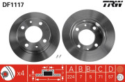 DF1117 Brzdový kotouč TRW