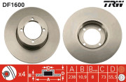 DF1600 Brzdový kotouč TRW