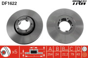 DF1622 Brzdový kotouč TRW