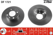 DF1721 Brzdový kotouč TRW